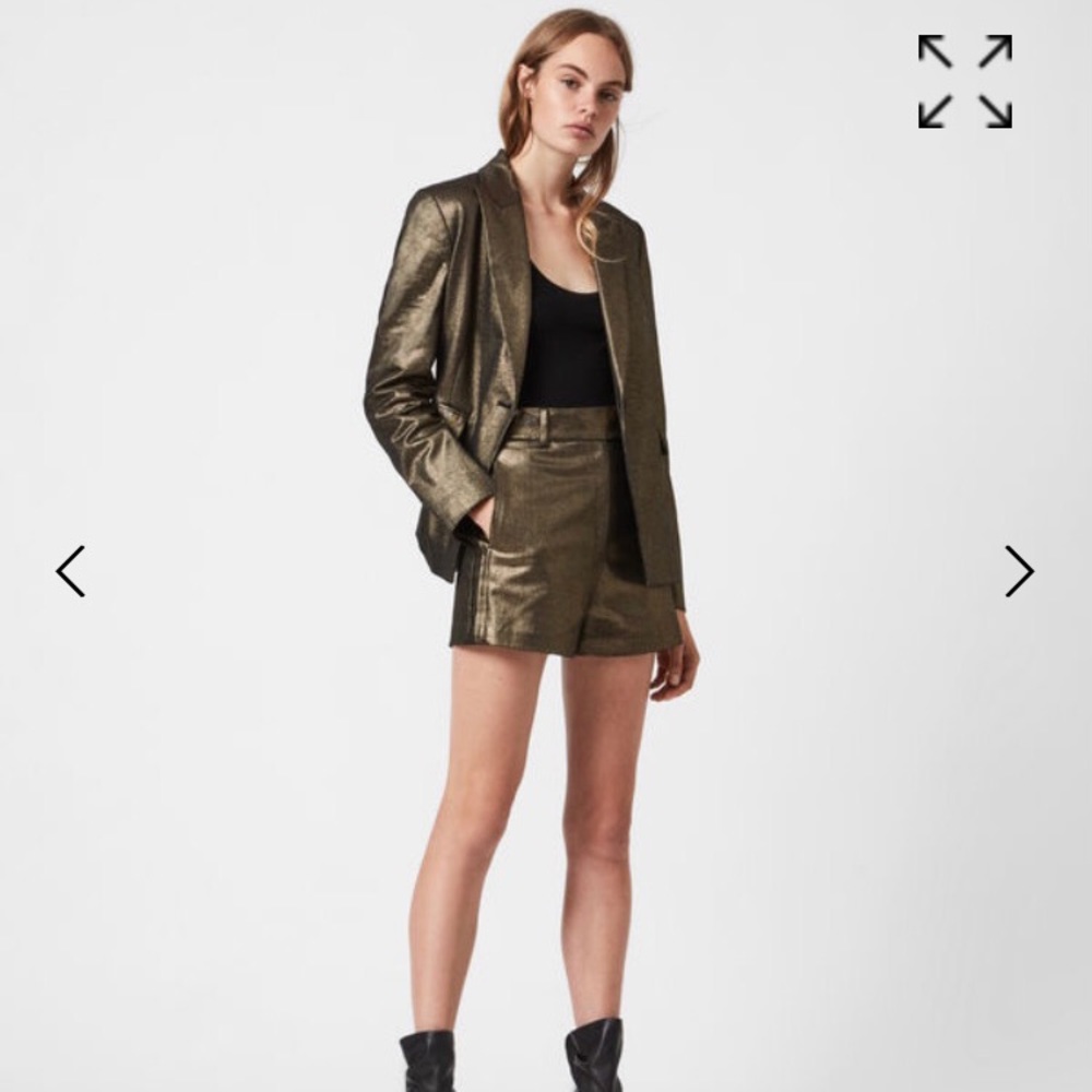 Metallic Gold Shorts